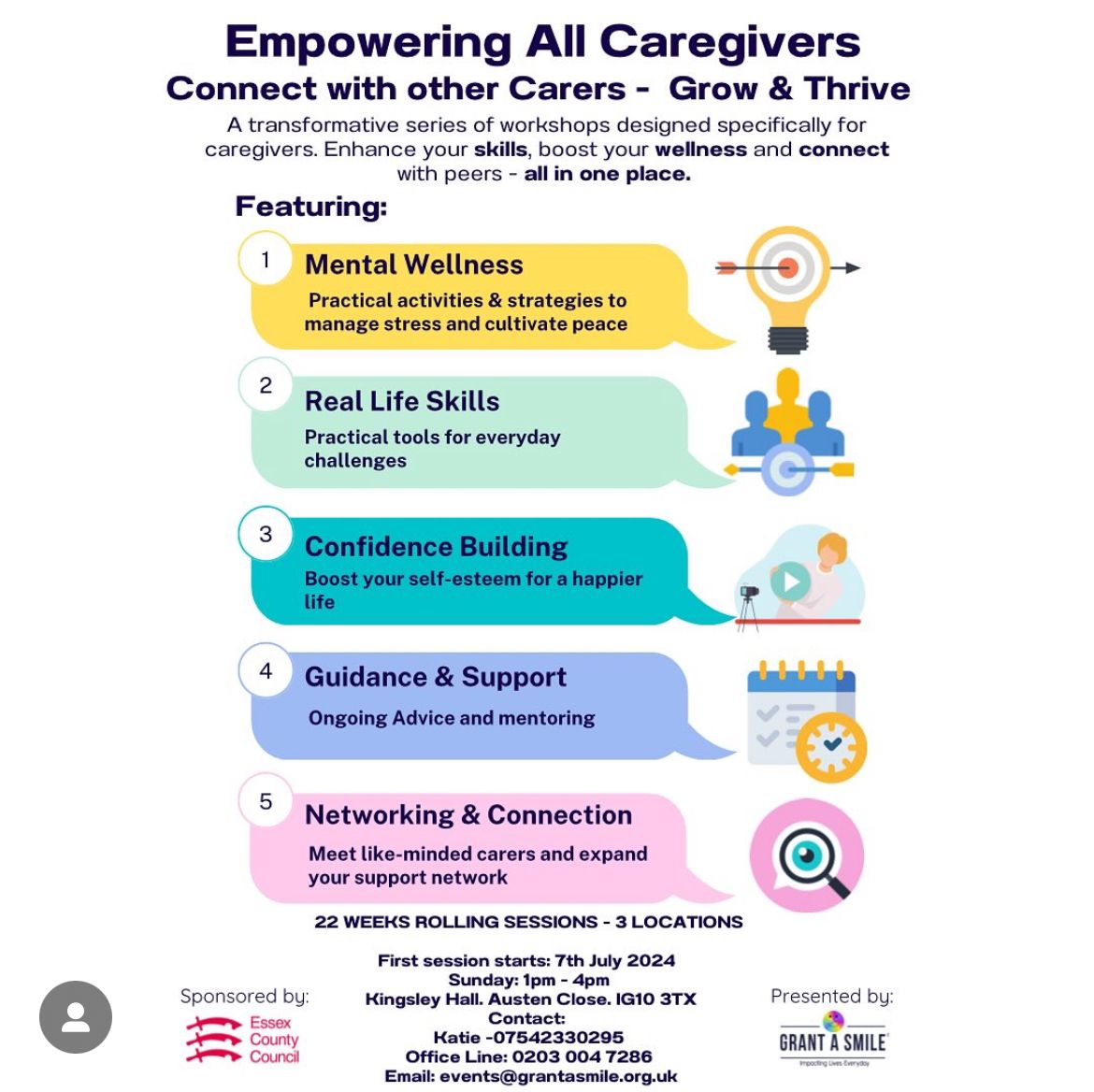 caregivers empowering by grant a smile