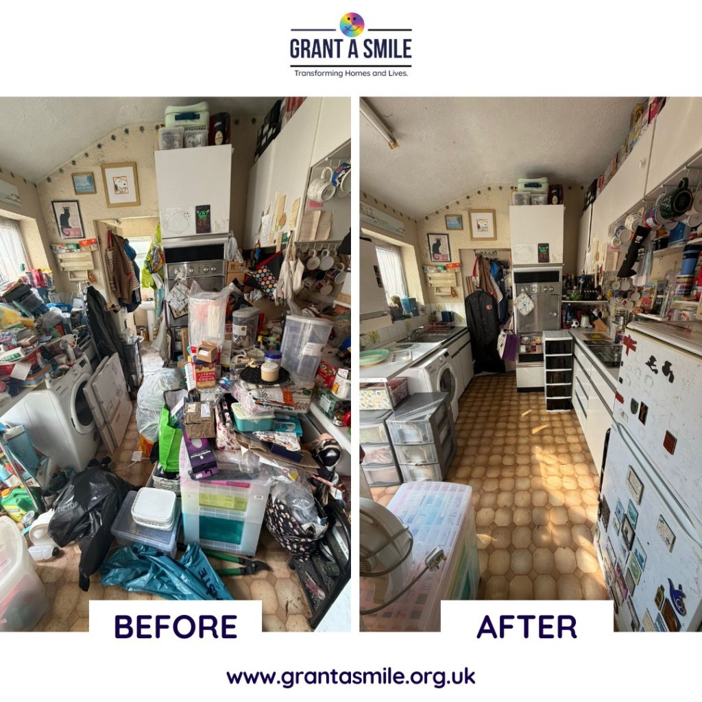 before and after of cleaning and decluttering in UK